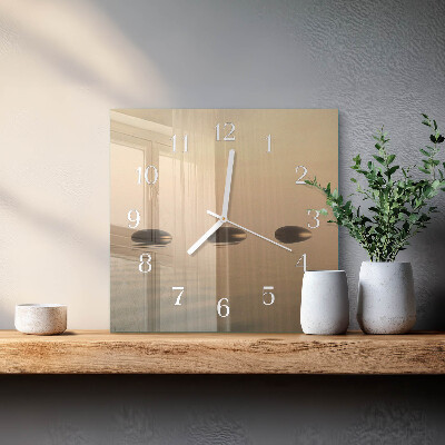 Wanduhr mit motiv quadratisch Steine ​​Wasser