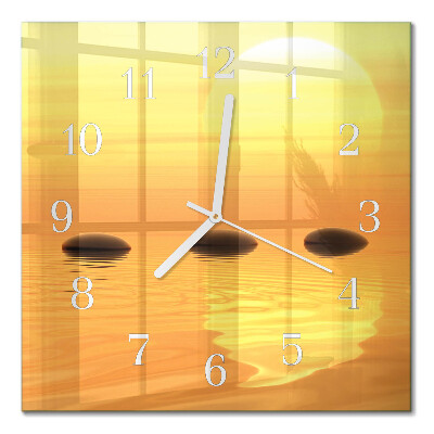 Moderne wanduhr quadratisch Wasser Sonne