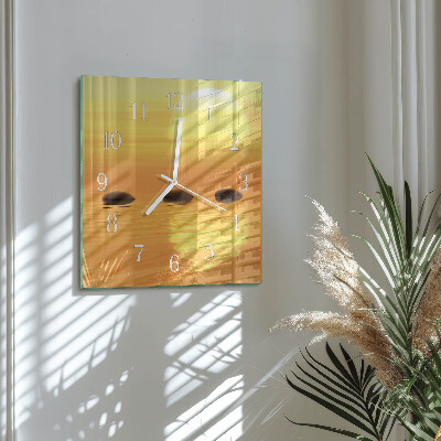 Moderne wanduhr quadratisch Wasser Sonne