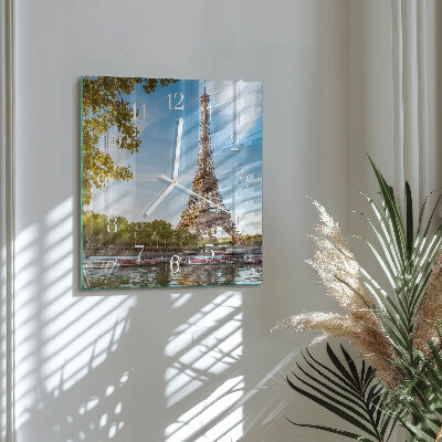 Moderne wanduhr quadratisch Eiffelturm Paris