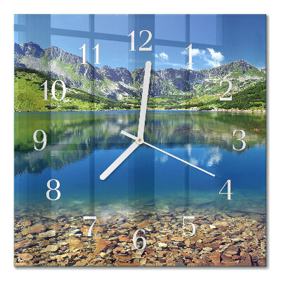 Glasuhr quadratisch Bergsee