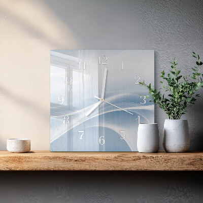Glasuhr quadratisch Abstrakte Linien
