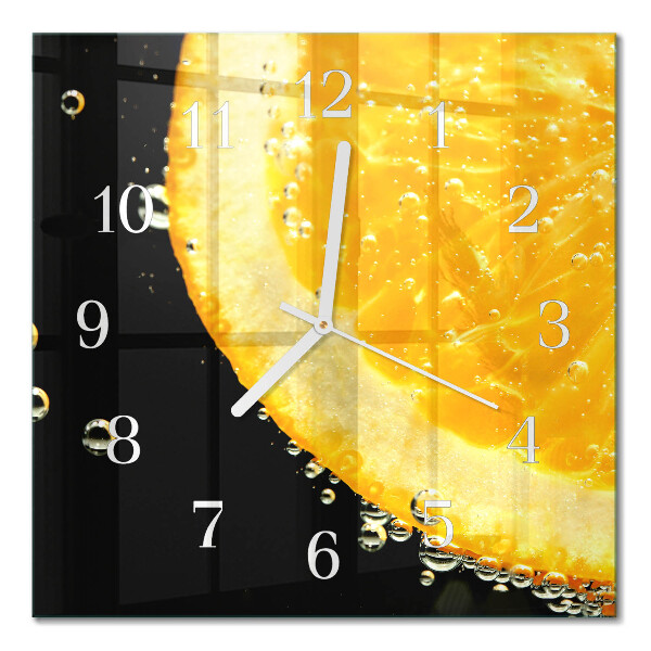 Quadratische wanduhr modern Zitrusfrüchte