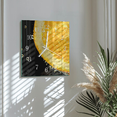 Quadratische wanduhr modern Zitrusfrüchte