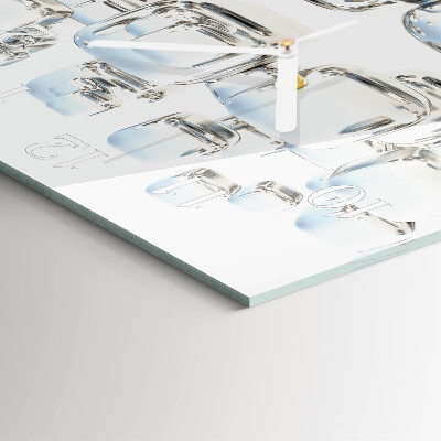 Quadratische wanduhr 3D-Würfel