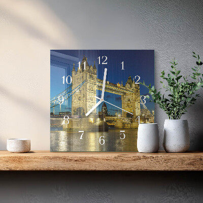 Wanduhr mit motiv quadratisch London Bridge