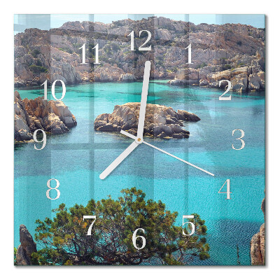 Moderne wanduhr quadratisch Meereslandschaft