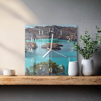 Moderne wanduhr quadratisch Meereslandschaft