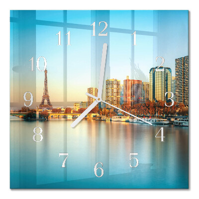 Wanduhr mit motiv quadratisch Eiffelturm Paris