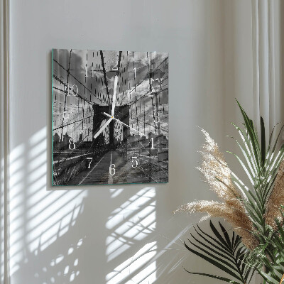 Moderne wanduhr quadratisch Brücke