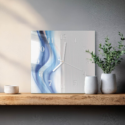 Glasuhr quadratisch Abstrakter Rauch
