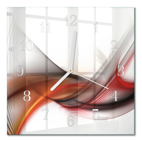 Quadratische wanduhr modern Abstrakte Linien