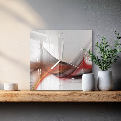 Quadratische wanduhr modern Abstrakte Linien