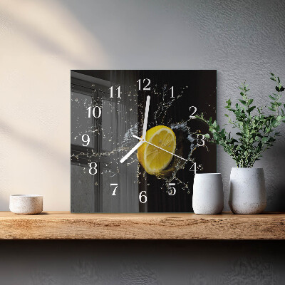 Moderne wanduhr quadratisch Zitrusfrüchte