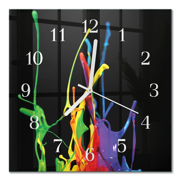 Quadratische wanduhr modern Farbe