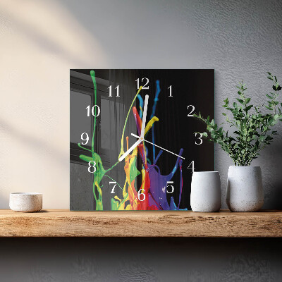 Quadratische wanduhr modern Farbe