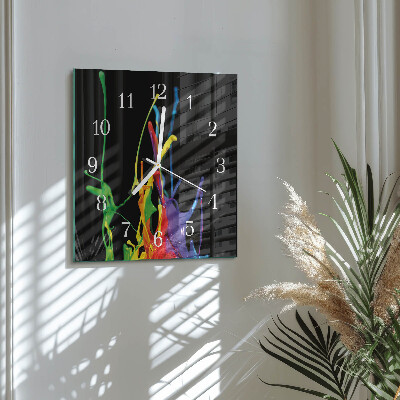 Quadratische wanduhr modern Farbe