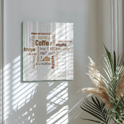 Wanduhr mit motiv quadratisch Kaffee