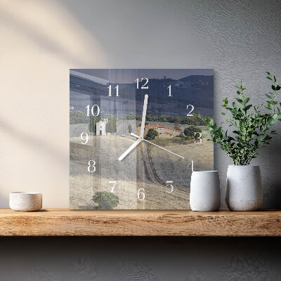 Wanduhr mit motiv quadratisch Landschaft