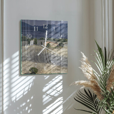 Wanduhr mit motiv quadratisch Landschaft