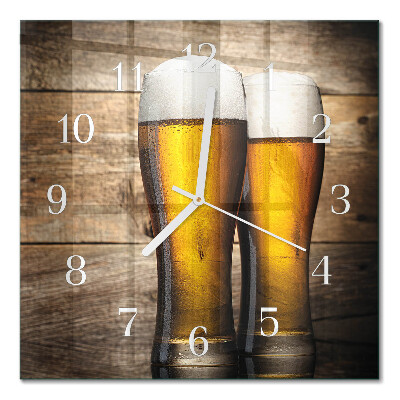 Wanduhr mit motiv quadratisch Bier