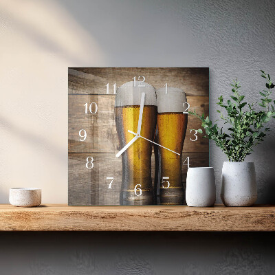 Wanduhr mit motiv quadratisch Bier