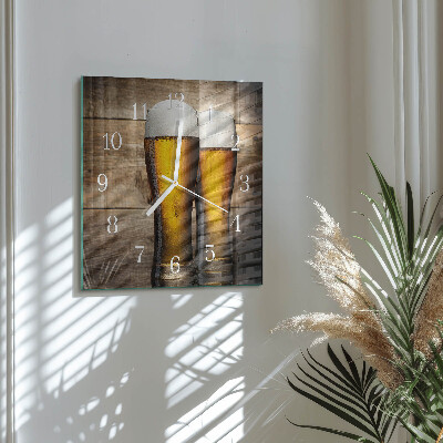 Wanduhr mit motiv quadratisch Bier