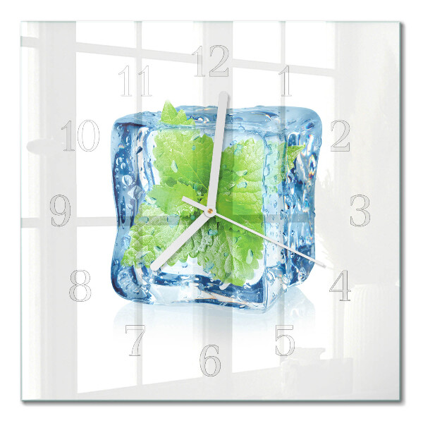 Moderne wanduhr quadratisch Eisminze