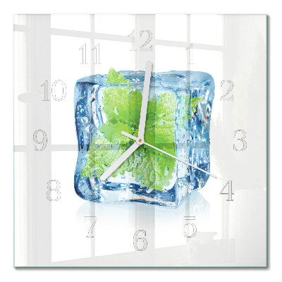 Moderne wanduhr quadratisch Eisminze