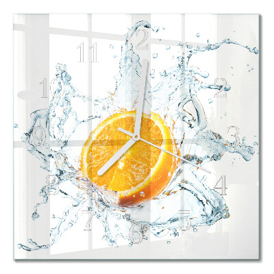 Glasuhr quadratisch Wasser