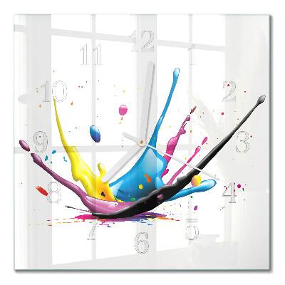 Quadratische wanduhr modern Farbe