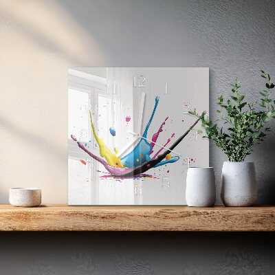 Quadratische wanduhr modern Farbe