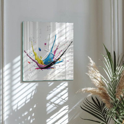 Quadratische wanduhr modern Farbe