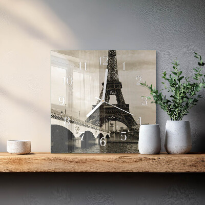 Wanduhr mit motiv quadratisch Paris