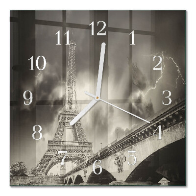 Glasuhr quadratisch Paris
