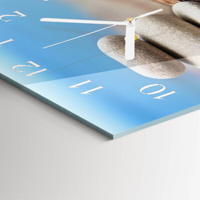 Quadratische wanduhr Steine