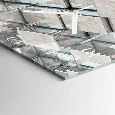 Glasuhr quadratisch Würfel