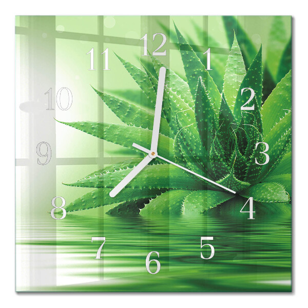 Moderne wanduhr quadratisch Aloe