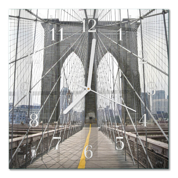 Moderne wanduhr quadratisch Brooklyn Bridge