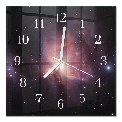 Quadratische wanduhr Kosmos