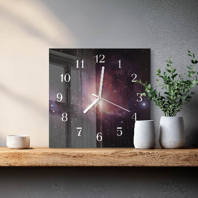 Quadratische wanduhr Kosmos