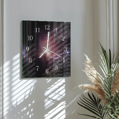 Quadratische wanduhr Kosmos