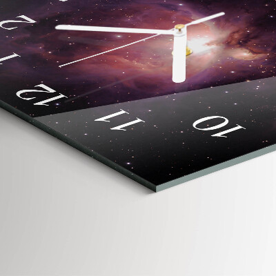 Quadratische wanduhr Kosmos