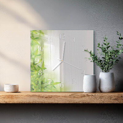 Quadratische wanduhr modern Natur