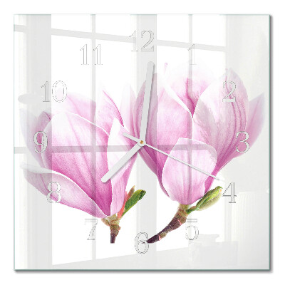 Glasuhr quadratisch Magnolie