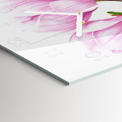 Glasuhr quadratisch Magnolie