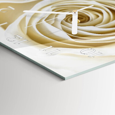 Quadratische wanduhr modern Rose