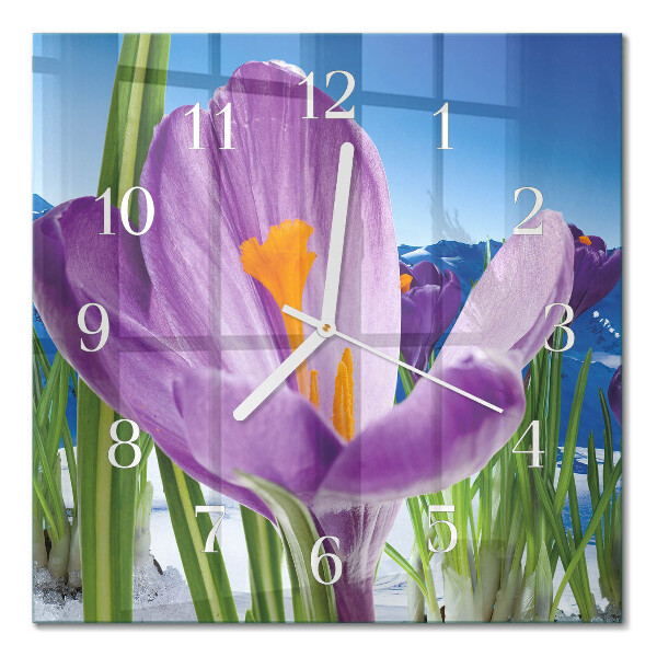 Wanduhr mit motiv quadratisch Frühling