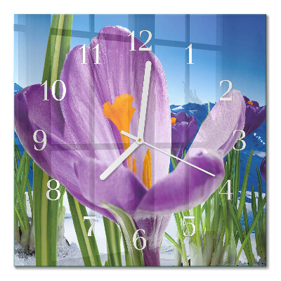 Wanduhr mit motiv quadratisch Frühling