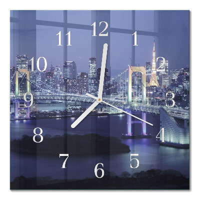 Moderne wanduhr quadratisch Brücke